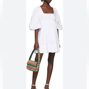 STAUD Sophie mini dress, Size M, white